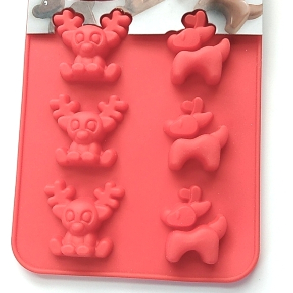 TRUDEAU GINGERBREAD MAN AND REINDEER SILICONE MOLDS 6-PIECE SET NWT - Picture 5 of 5